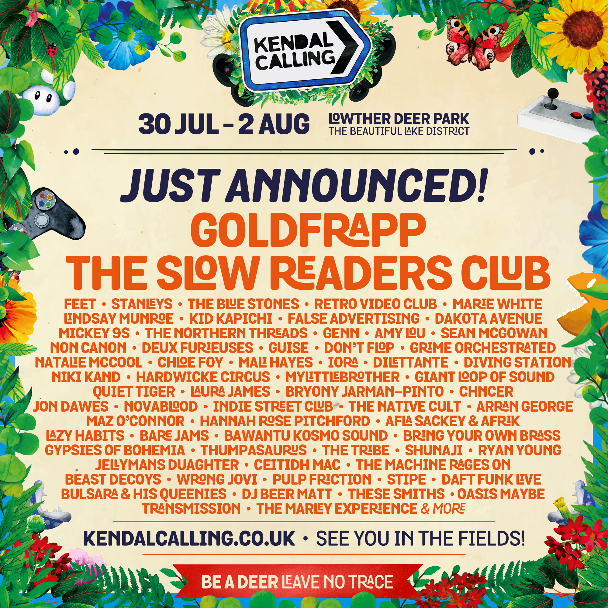 kendal calling line up announcement clipart